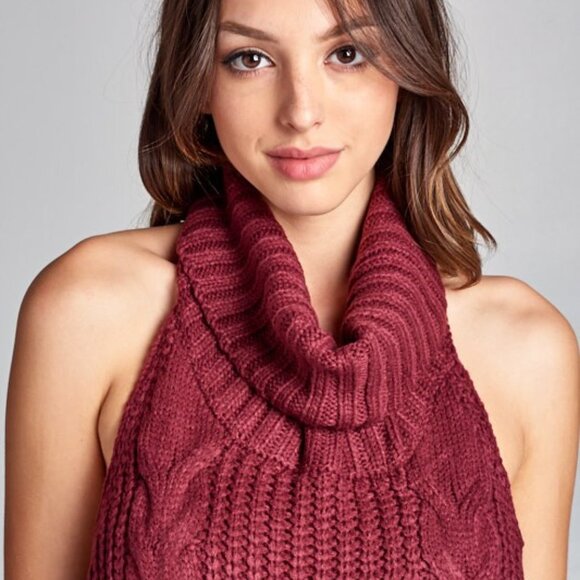 Backless cowlneck sweater - Picture 4 of 6